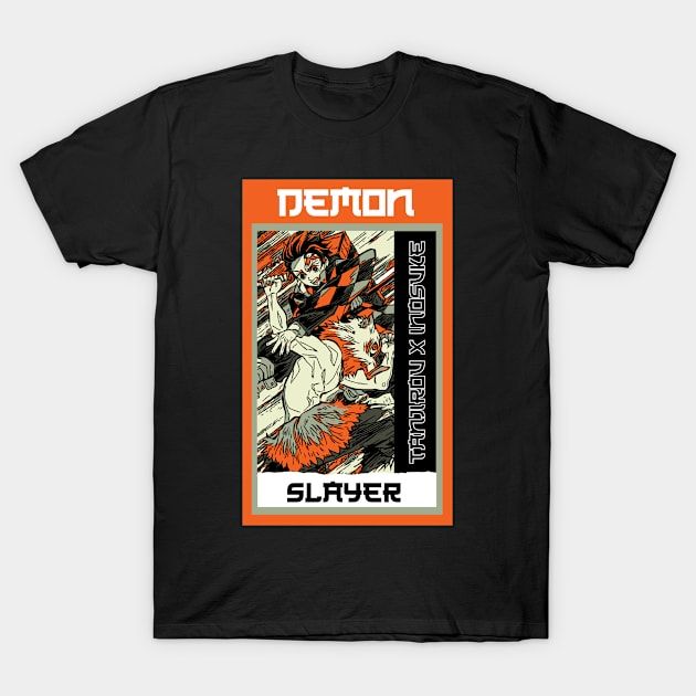 Demon slayer retro T-Shirt by FIFTY CLOTH